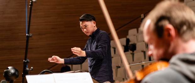 作曲家劉晉瑄在音樂廳Sala Magistral錄製弦樂四重奏